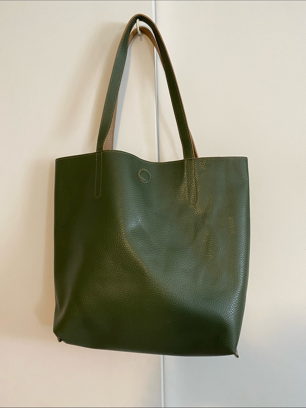 Green /Tan Reversible Tote Bag - Classic Everyday Carry